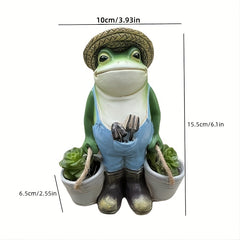Funny Frogs Garden Statue Frog Yard Decor Outdoor Gardening Frog Ornament