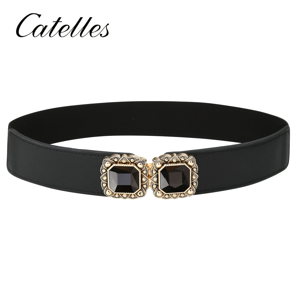 Women's Gemstone Waist Decoration Wide Belt for Skirt Suit Coat Sweater