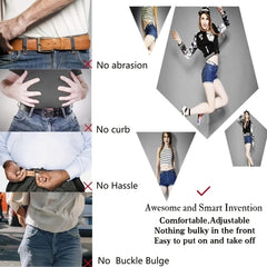 Seamless Elastic Invisible Jeans Belt for Men and Women