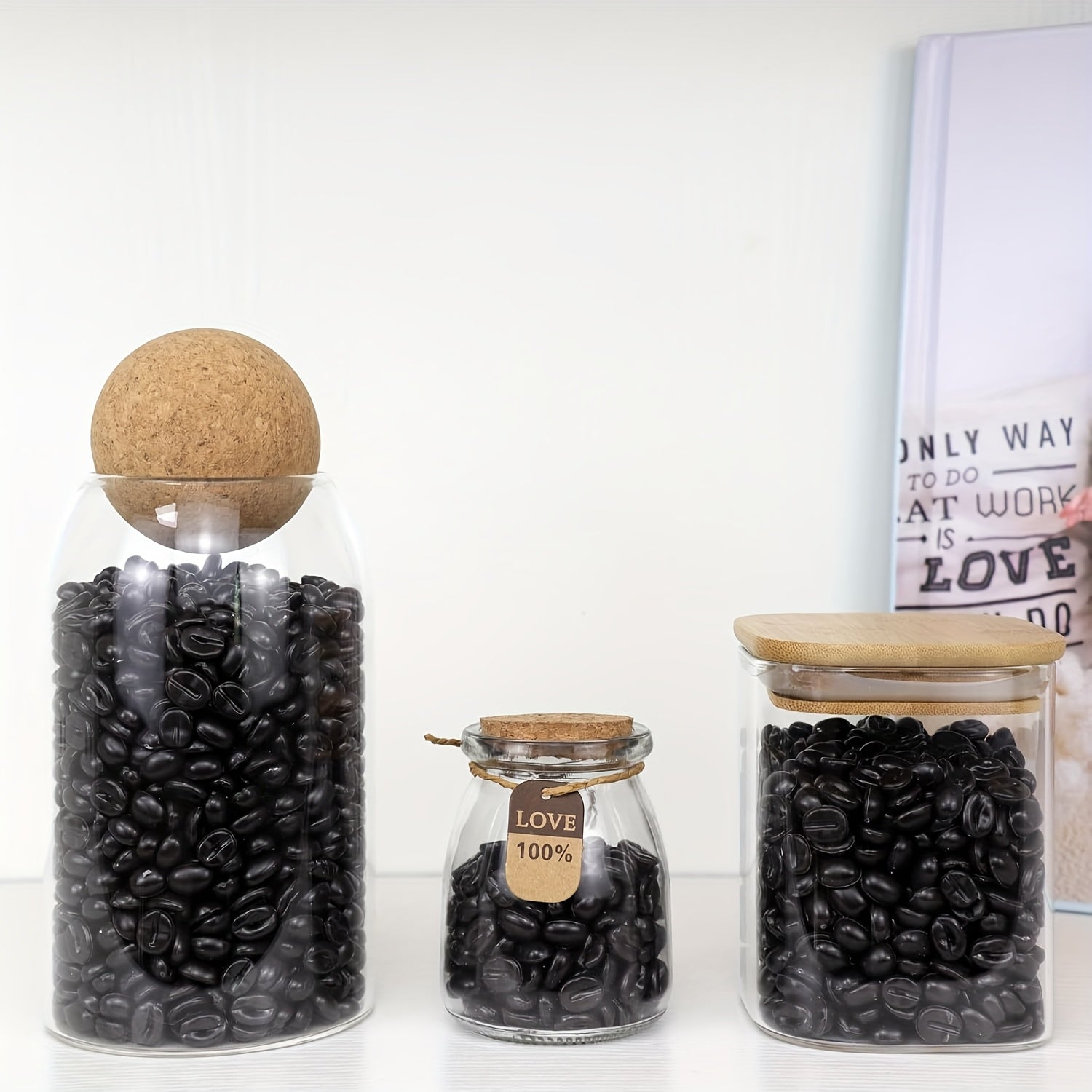 Bulk Mini Resin Coffee Beans for Home Decor - 100g
