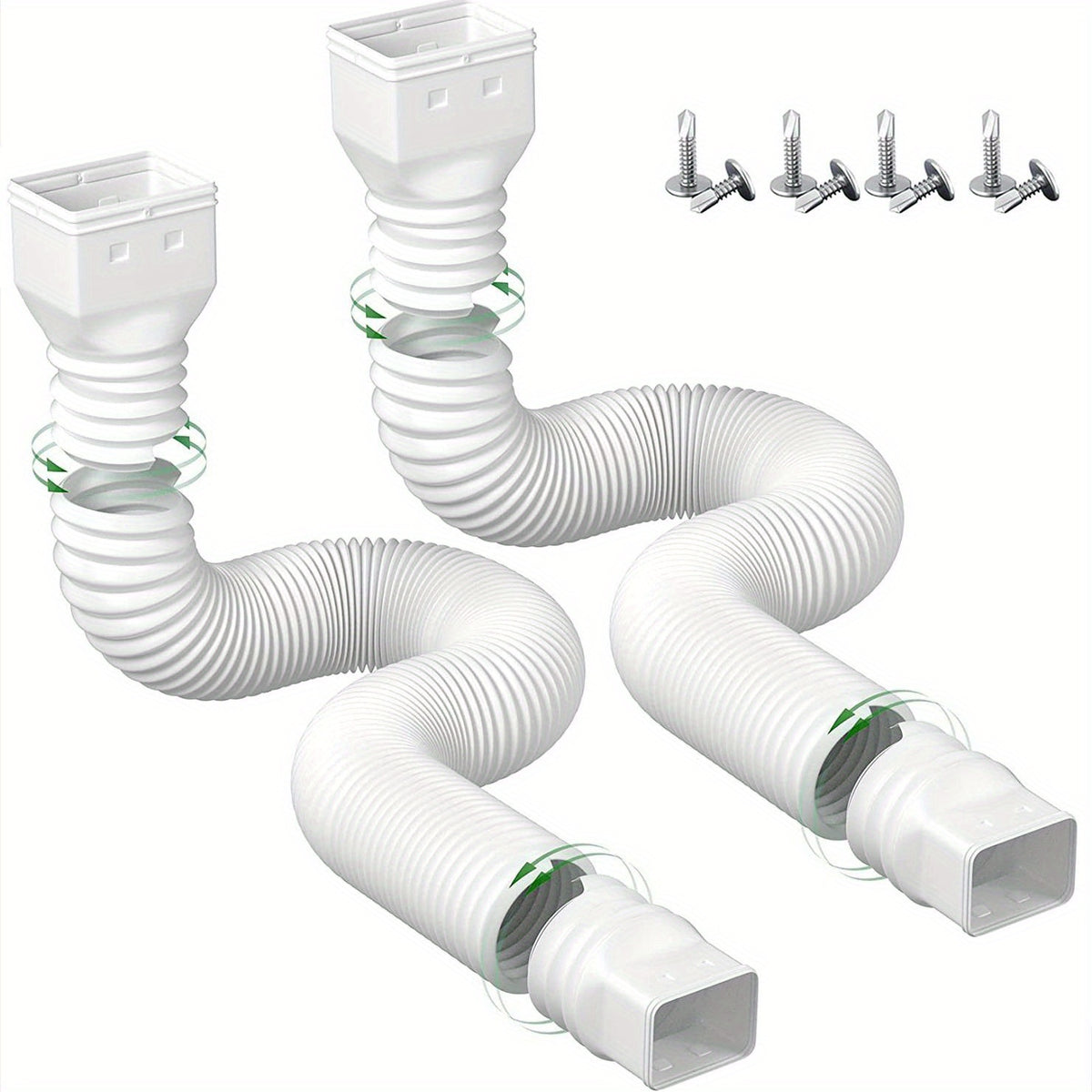 1pc PP Folding Telescopic Drain Pipe Extend Outdoor Drainage