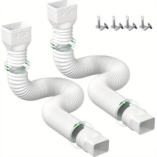 1pc PP Folding Telescopic Drain Pipe Extend Outdoor Drainage