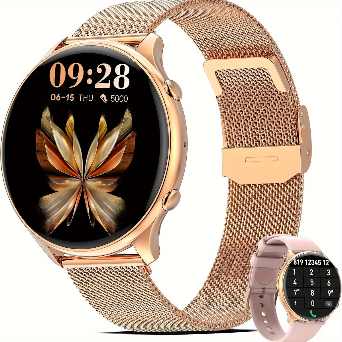 Women's Calling Smartwatch 3 Round Smartwatch with 100 Sports Modes