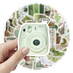 50pcs Green Fresh Waterproof Stickers for Water Bottle Laptop Phone Skateboard