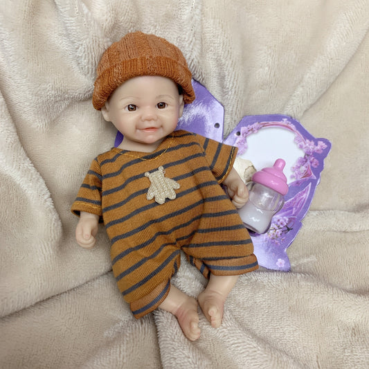 6 Inch Mini Silicone Reborn Dolls Soft Touch Baby Doll Toys