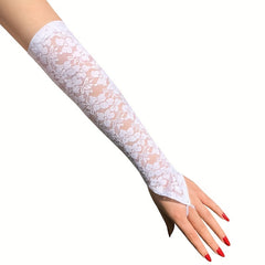 Lace Tulle Mesh Gloves for Women Decoration
