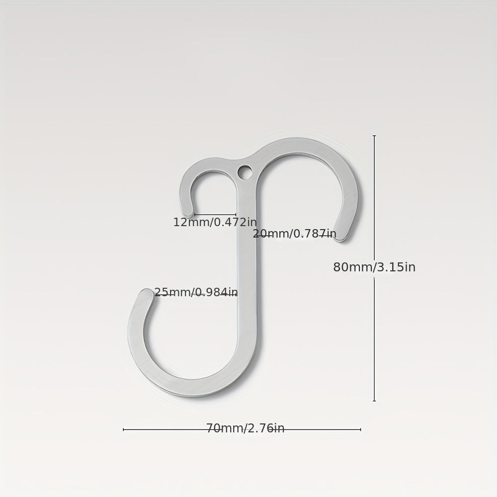 2pcs Stainless Steel S Hook Lightweight Camping Accessories