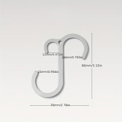 2pcs Stainless Steel S Hook Lightweight Camping Accessories