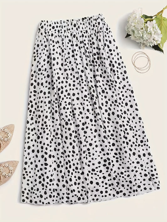  Dalmatian Print Maxi Skirt