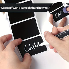 120pcs Removable Chalkboard Stickers Label Stickers Multipurpose Stickers