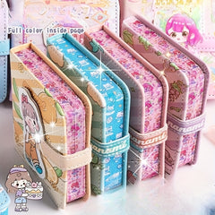 Creative Pink Cartoon Notebook with Magnetic Buckle