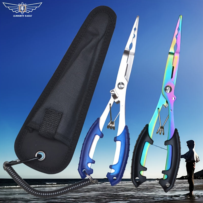 Saltwater Resistant Fishing Pliers with Split Ring Hook Removers