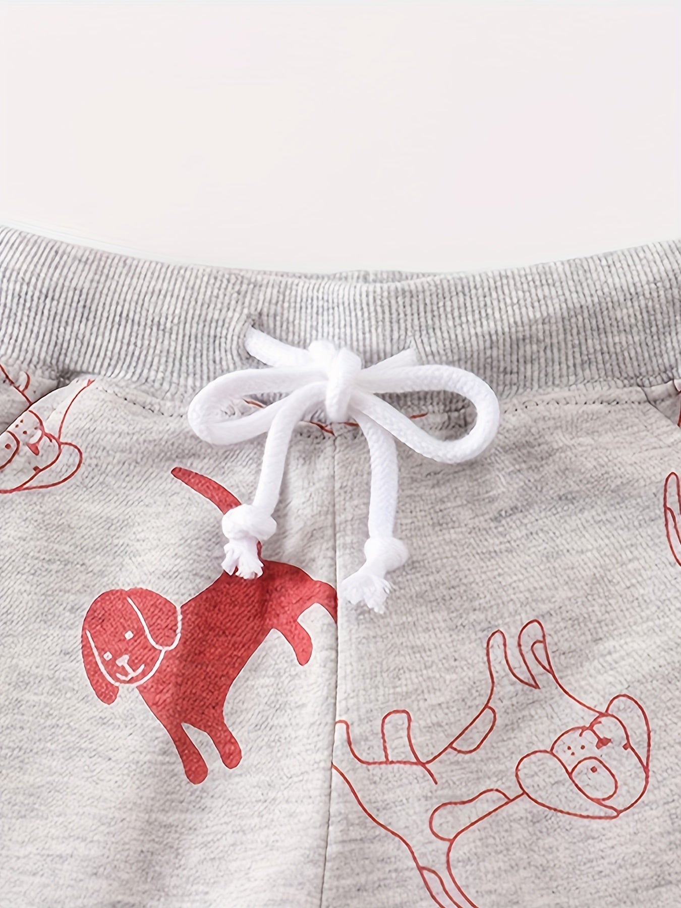 Girls Dog Casual Shorts Drawstring Waist Comfortable For Summer