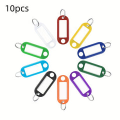 Plastic Key Tags Containers Key Tags Rings Durable Split Ring Tag Windows
