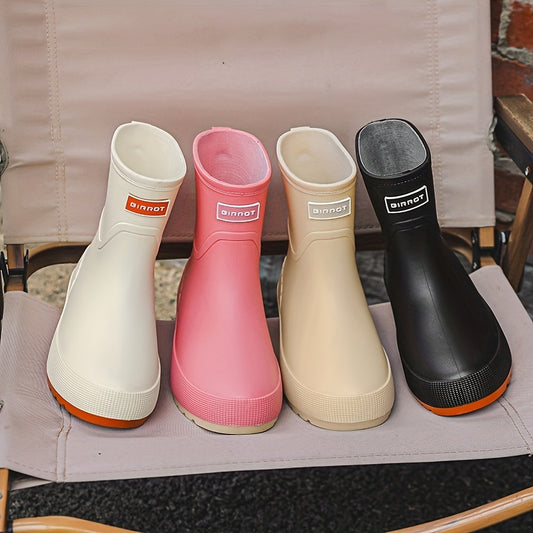 Women's Waterproof Non slip Rain Boots Wear Resistant Short Boots
