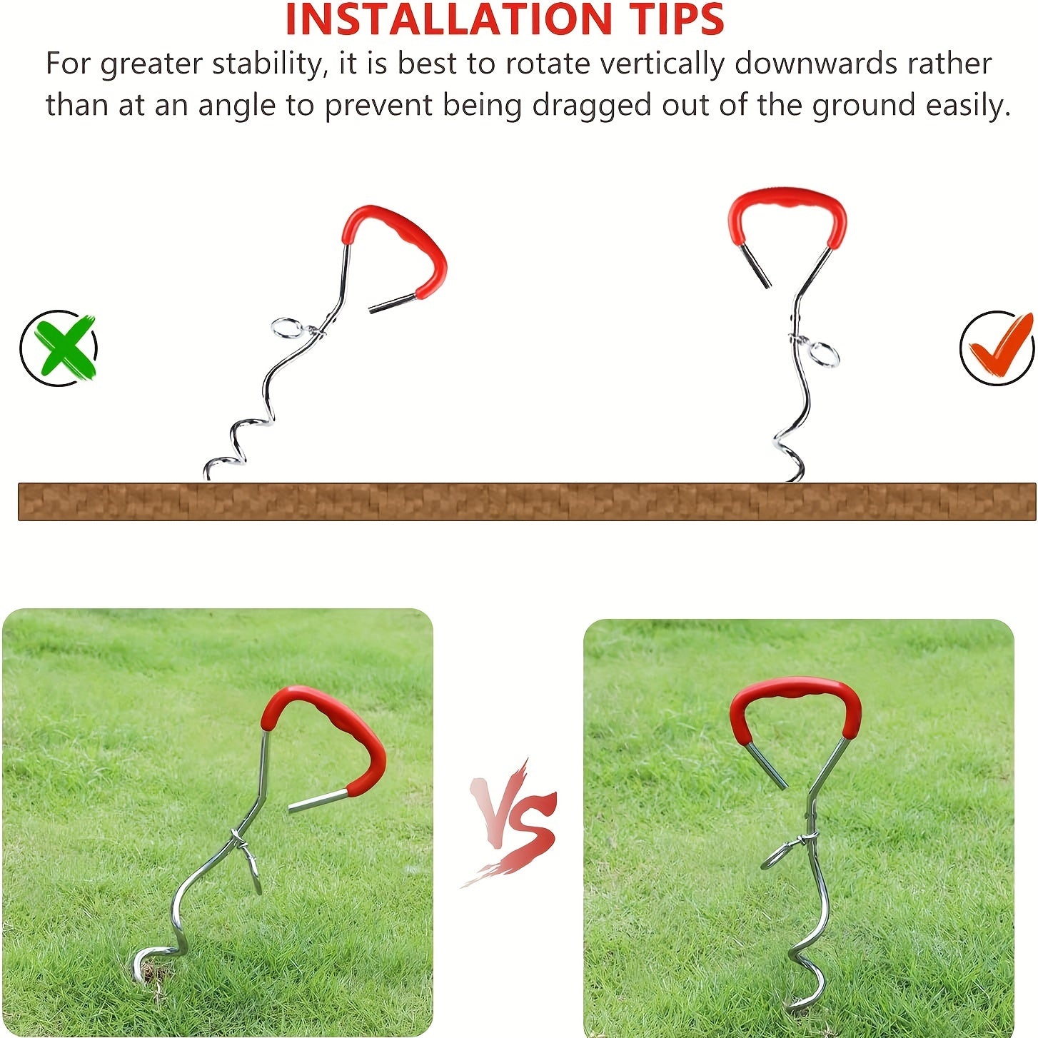 Heavy Duty Dog Stake Tie Out Cable with Spiral Stake