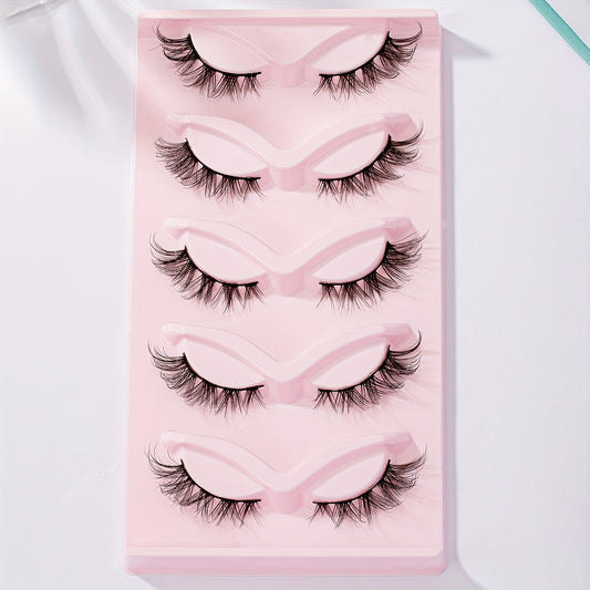 Soft Fluffy Cat Eye False Eyelashes 3D Curling Lashes Natural Look