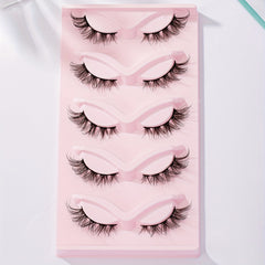 Soft Fluffy Cat Eye False Eyelashes 3D Curling Lashes Natural Look