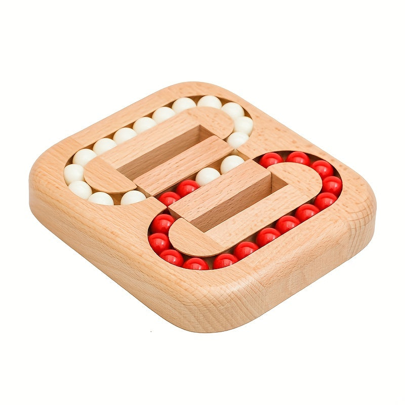 Wooden Flat Roller Ball Kongming Lock Educational Toy