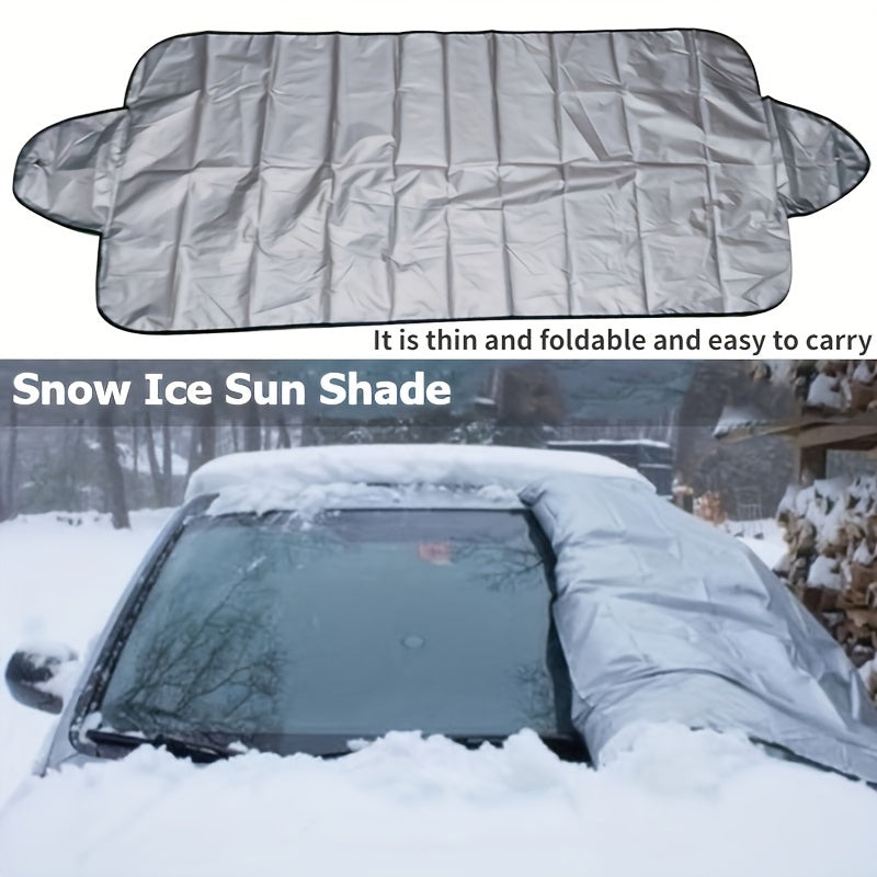 Foldable Windshield Cover for Snow and Sun Protection