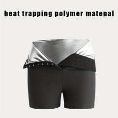 High Waisted Sauna Sweat Shorts for Women 3 Rows of 10 Buttons