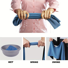 Portable Microfiber Cooling Ice Towels - Soft Breathable Quick Dry Towel 35 x12