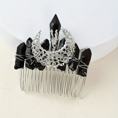 Raw Crystal Quartz Mermaid Hair Comb Natural Stones Accessories
