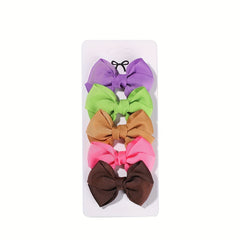 5pcs Bow Hair Clips for Baby Girls