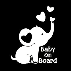 Elephant Baby On Board Car Reflective Sticker Safety Reminder