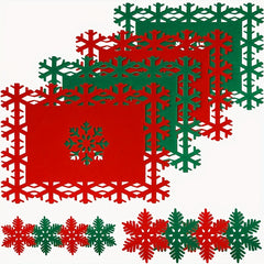 12pcs Christmas Table Pad Felt Heat Insulation Placemat