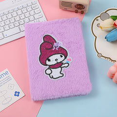Bunny Plush Cartoon Girl Notebook - Random Style