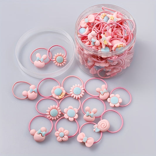 20pcs Children's Hair Ties Rubber Bands for Girls' Accessories