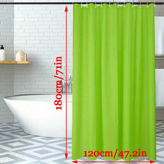 Green Shower Curtain Waterproof Fabric Bathroom Decor