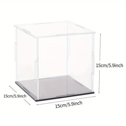 Acrylic Collectible Display Box Adhesive Transparent Dustproof Storage