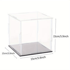 Acrylic Collectible Display Box Adhesive Transparent Dustproof Storage