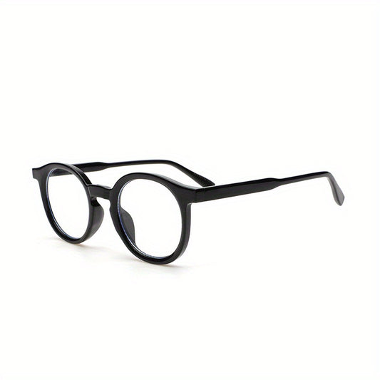 Round Frame Clear Lens Glasses Anti Light Stylish Eyewear