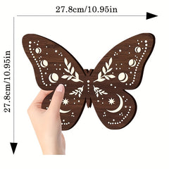 LED Butterfly Wooden Hanging Sign Retro Home Decoration