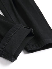Slim Fit Jeans Men Casual Mid Stretch Denim Pants