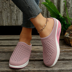 Women's Air Cushion Platform Mules Closed Toe Shoes