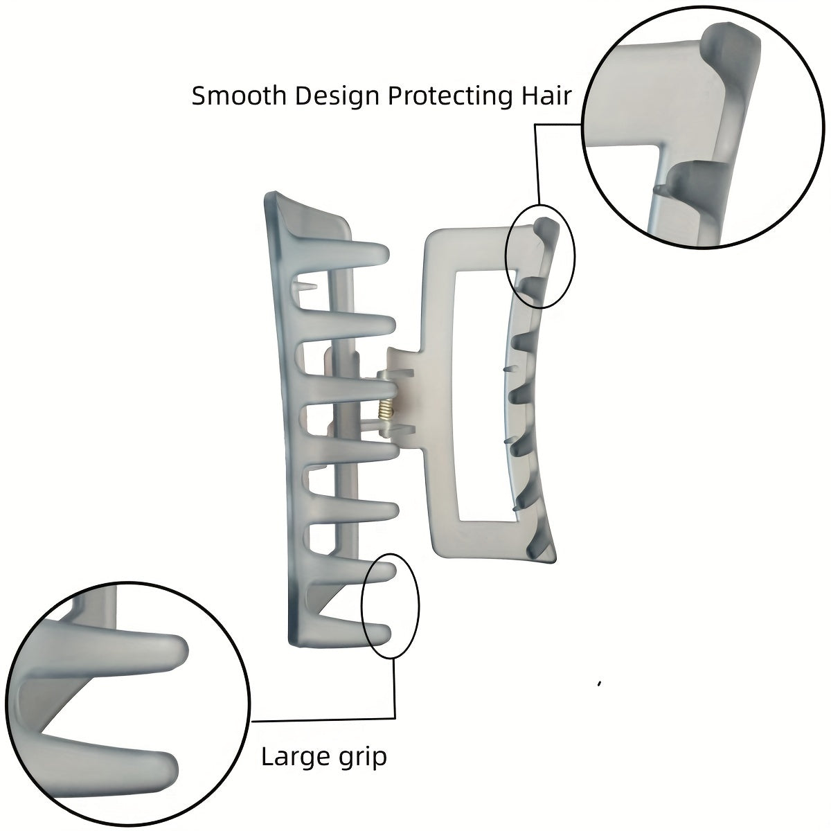 Frosted Hollow Rectangle Hair Claws for Girls Women Hair Accessories