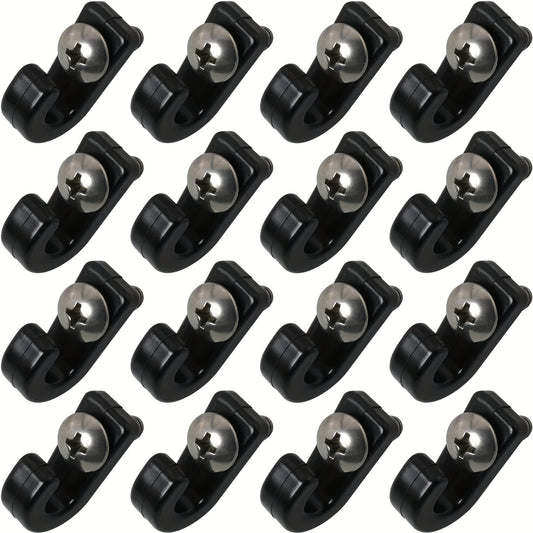 16pcs J Shaped Paddle Board Hook with Screws for Secure Storage