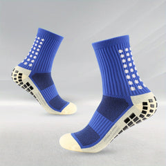 Men's Soccer Non-Slip Crew Socks Thickened Grip Football Socks
