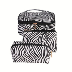 3Pcs Marble Pattern Makeup Bags Set