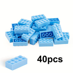 40pcs 2X4 High Brick Small Particle Building Blocks Creative DIY Toy