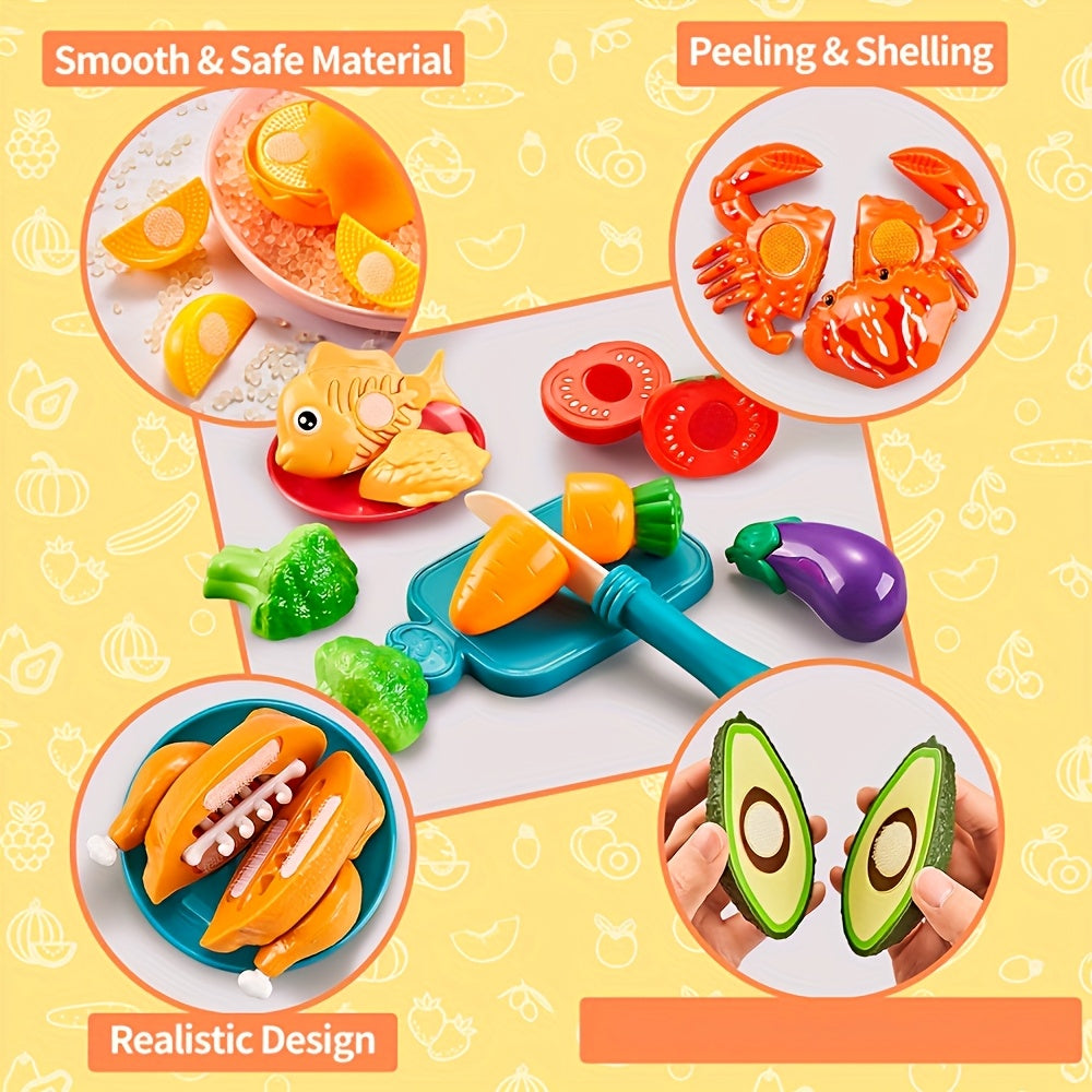 Kids Simulation Chopping Basket Bucket Cooking Toy