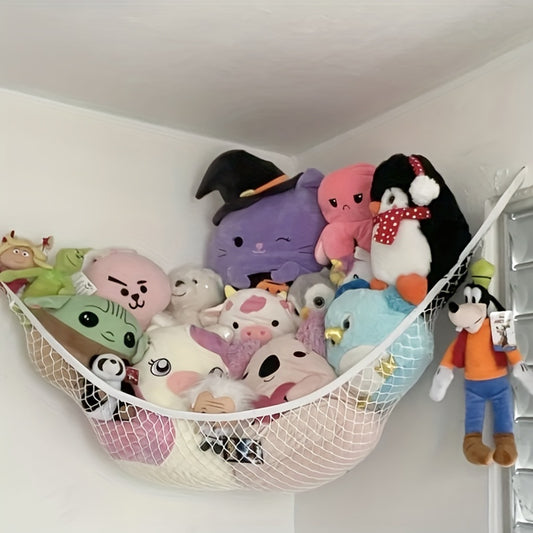 Pink Corner Hanging Organizer for Stuffed Animals