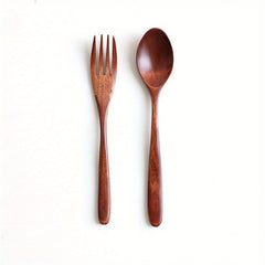 2pcs Wooden Cutlery Set for Dinnerware and Tableware