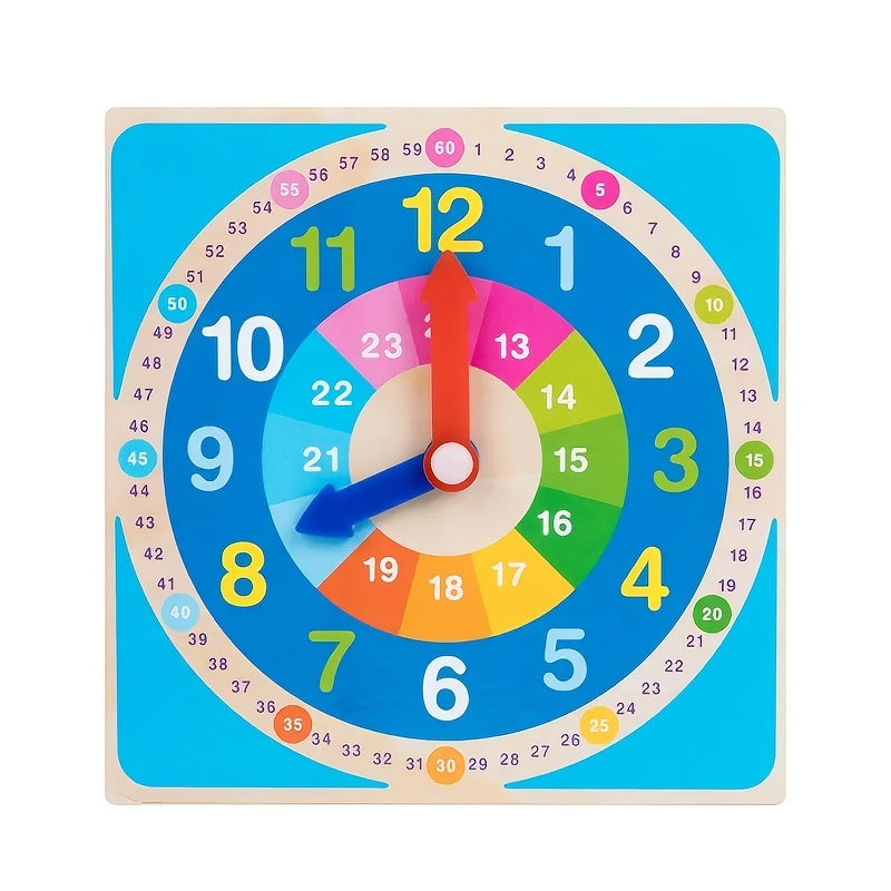 Wooden Educational Clock Toy for Kids - Time Learning Development Gift