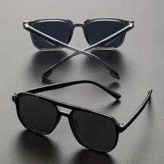 Men's Classic Square Sunglasses with Glasses Case