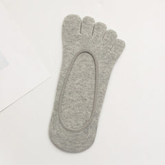 Women's No Show Toe Socks 5-Pack